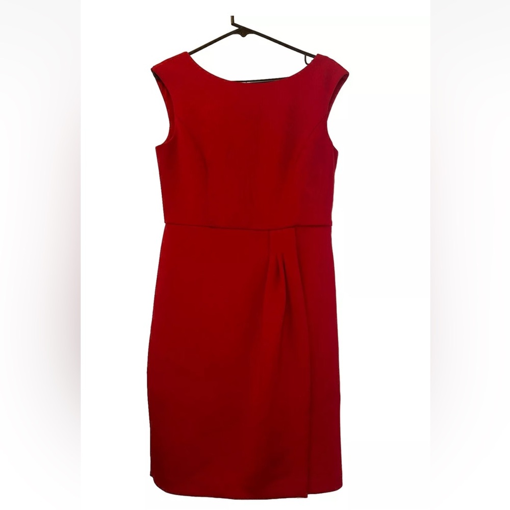 Jessica Howard Red Dress ~Size 12 ~Sleeveless Shift Classic Preowned